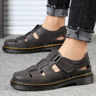 GENUINE LEATHER BREATHABLE THICK-SOLED OUTDOOR SANDALS